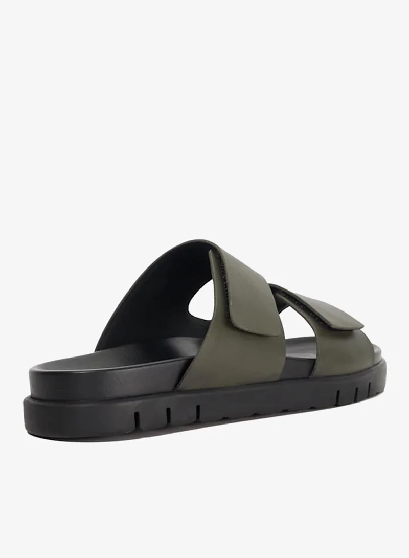 Dune London Khaki IMMINENTS Double Strap Comfort Sandals for Men | Best Price UAE
